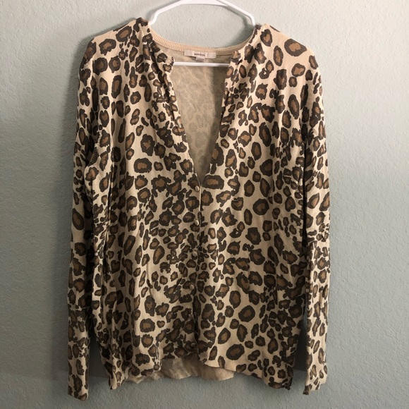 Merona Sweaters - Cheetah Print Cardigan Sweater